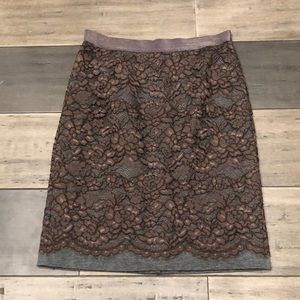 LOFT Lace Overlay Skirt - FREE w/ Purchase